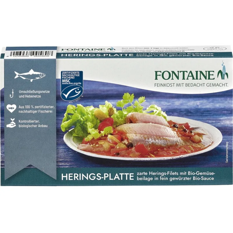 File de Hering in Sos Usor Picant cu Legume 200g Fontaine — preț și oferte