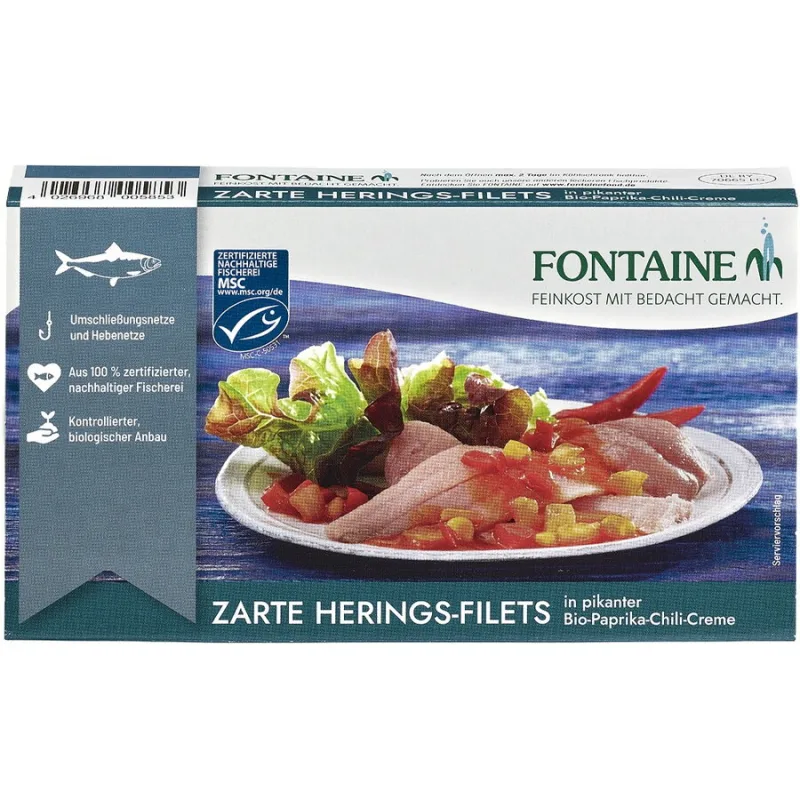File de Hering in Sos de Ardei si Chili 200g Fontaine — preț și oferte