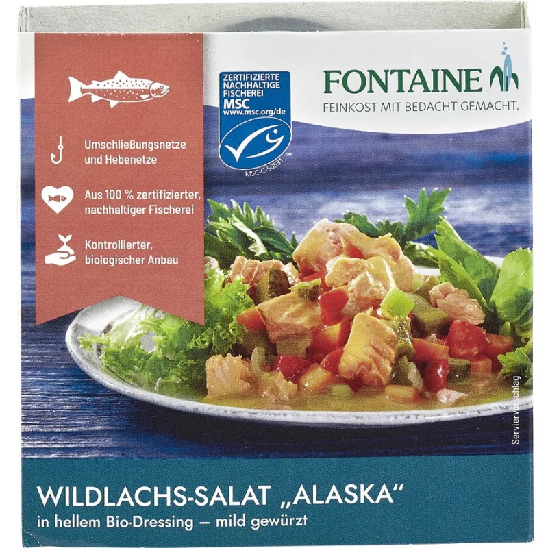 Salata de Somon Salbatic din Alaska in Dressing Usor Condimentat 200g Fontaine — preț și oferte