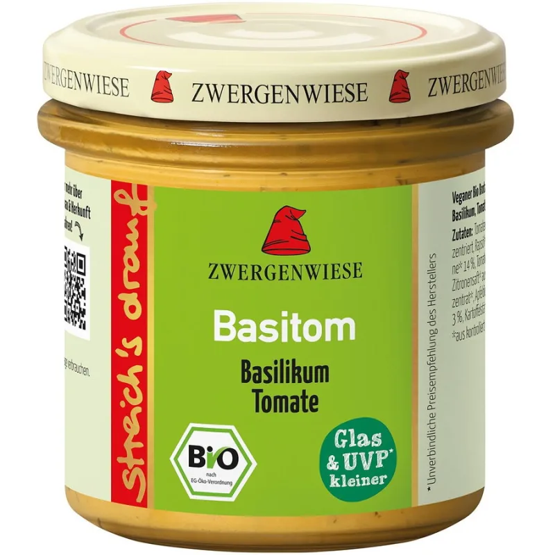 Crema Tartinabila Basitom cu Busuioc si Tomate fara Gluten Ecologica/Bio 135g — preț și oferte