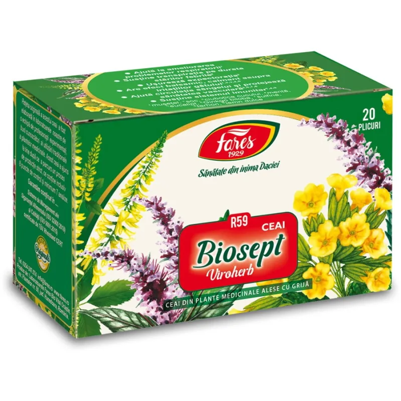 Ceai Biosept Viroherb (R59) 20dz FARES — preț și oferte