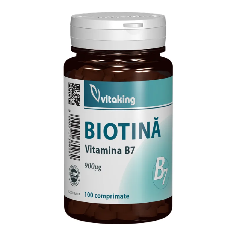 Biotin Vitamina B7, 100 comprimate, Vitaking — preț și oferte