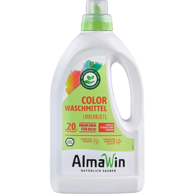 Detergent Lichid pentru Rufe Colorate cu Parfum din Flori de Tei 1.5L ALMAWIN — preț și oferte