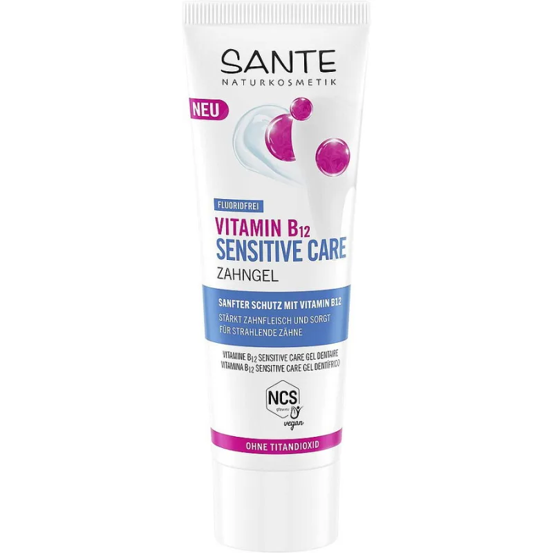 Gel de Dinti cu Vitamina B12 fara Fluor Sensitive Care 75g SANTE — preț și oferte