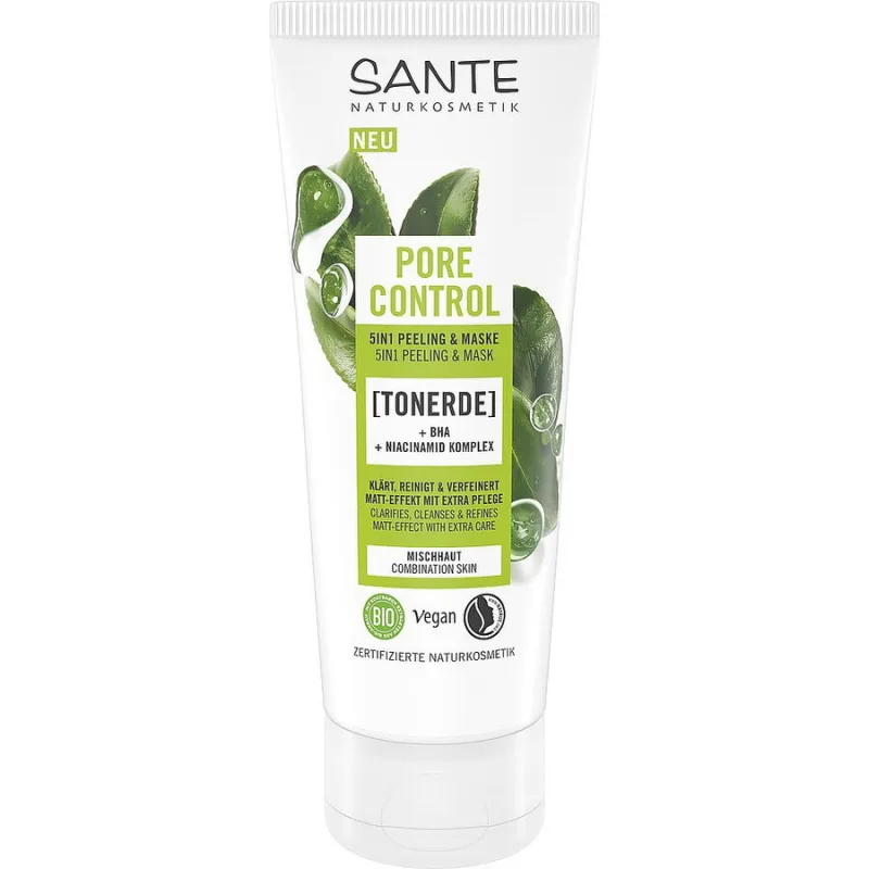Peeling si Masca 5 in 1 cu BHA si Niacinamida Pore Control 100ml SANTE — preț și oferte