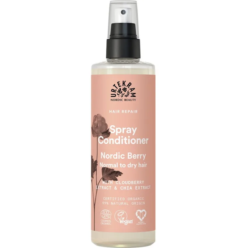Balsam Spray Reparator Bio pentru Par Normal spre Uscat Nordic Berry 250ml URTEKRAM — preț și oferte