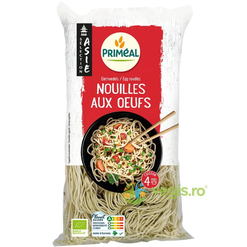 Paste Asiatice Taitei cu Ou Ecologice/Bio 250g PRIMEAL — preț și oferte