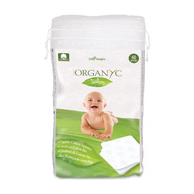 Dischete patrate din bumbac organic pentru copii Baby, 60 bucati, Organyc — preț și oferte