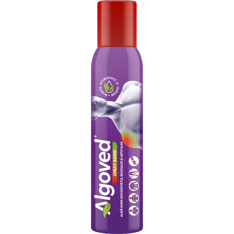 Spray Rapid pentru Dureri Musculare si Articulare cu Turmeric 100ml ALGOVED — preț și oferte