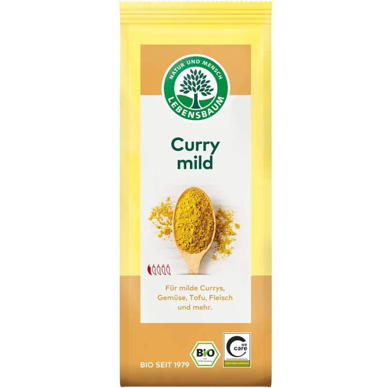 Pudra de Curry Usor Picanta Ecologica/Bio 50g LEBENSBAUM — preț și oferte