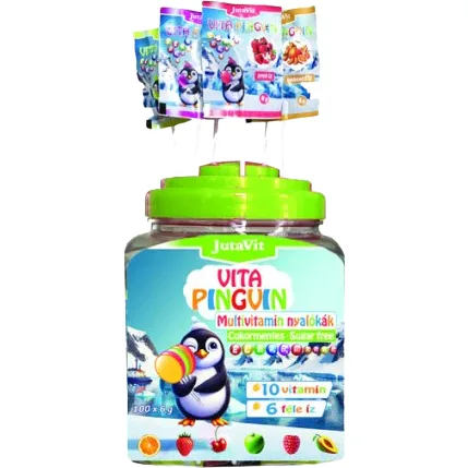 Acadele pentru Copii fara Zahar 6 Arome Vita Pinguin 100buc JUTAVIT — preț și oferte