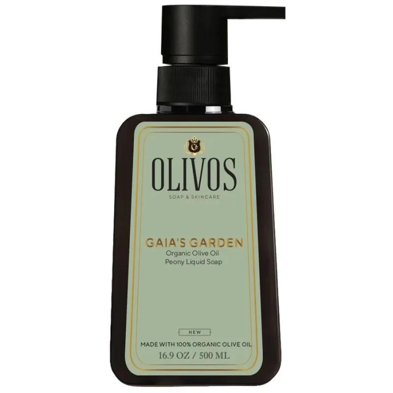 Sapun Lichid cu Ulei de Masline si Parfum de Bujor Gaia's Garden 500ml OLIVOS — preț și oferte