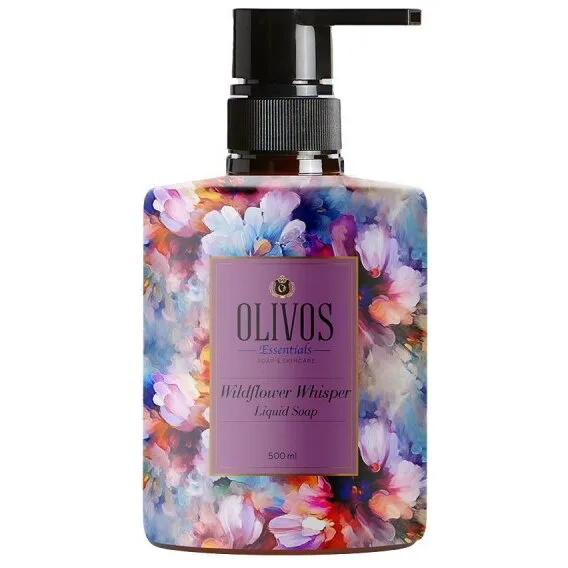 Sapun Lichid cu Parfum de Flori de Camp, Lavanda si Scortisoara Wildflower Whisper 500ml OLIVOS — preț și oferte