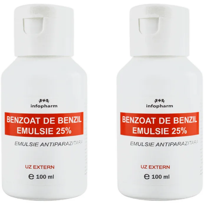 Pachet Benzoat de Benzil Emulsie 100ml + 100ml infopharm — preț și oferte
