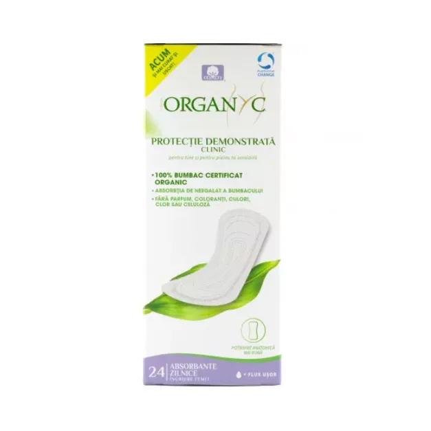 Absorbante zilnice din bumbac organic, 24 bucati, Organyc — preț și oferte