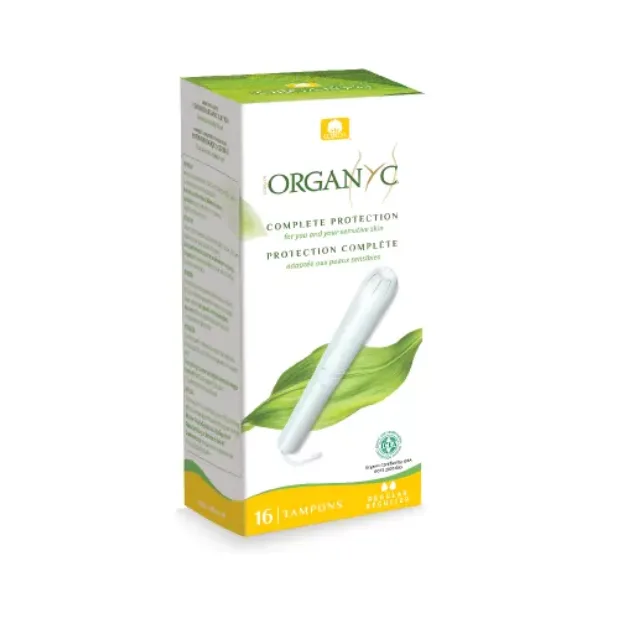 Tampoane din bumbac organic cu aplicator Regular, 16 bucati, Organyc — preț și oferte