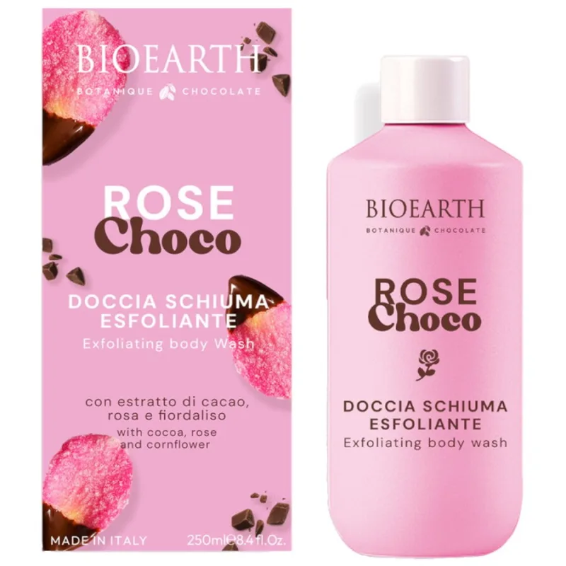 Gel de Dus Exfoliant cu Ciocolata si Trandafiri Rose Choco 250ml Bioearth — preț și oferte
