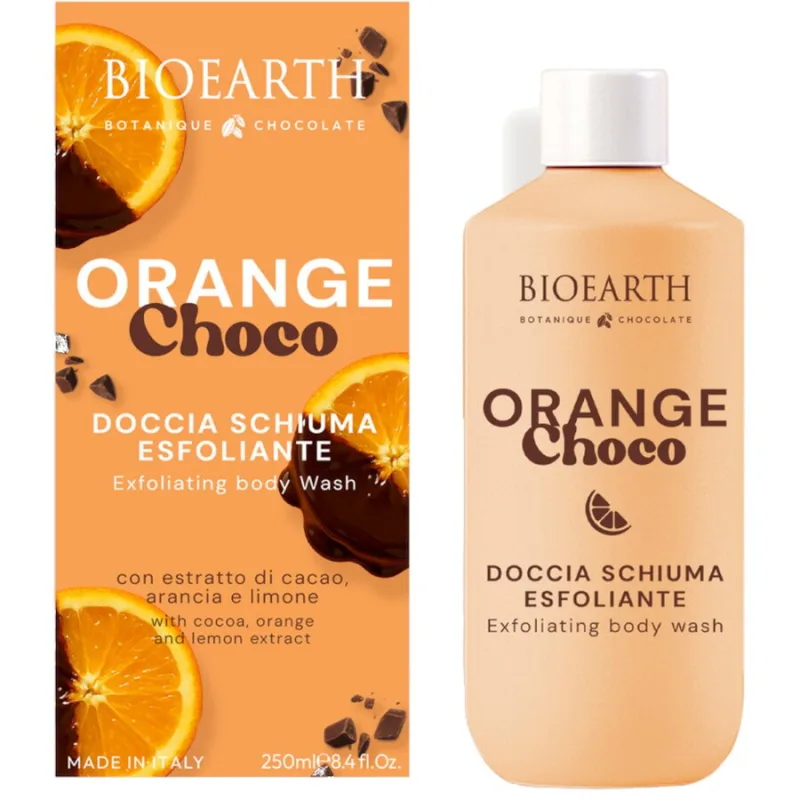 Gel de Dus Exfoliant cu Ciocolata si Portocala Orange Choco 250ml Bioearth — preț și oferte