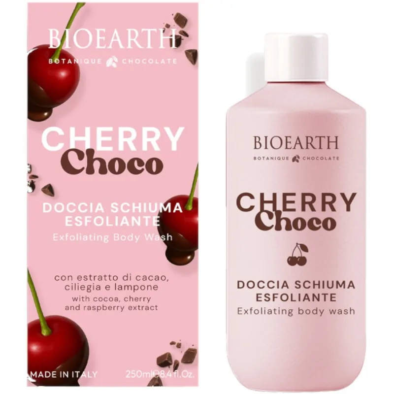 Gel de Dus Exfoliant cu Cirese si Ciocolata Cherry Choco 250ml Bioearth — preț și oferte
