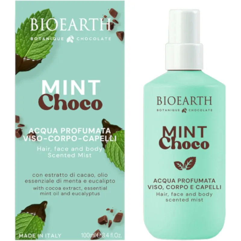 Apa Parfumata pentru Ten, Corp si Par cu Menta si Ciocolata Mint Choco 100ml Bioearth — preț și oferte