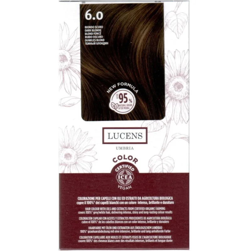 Vopsea de Par fara Amoniac Blond Inchis 6.0 50ml LUCENS UMBRIA — preț și oferte