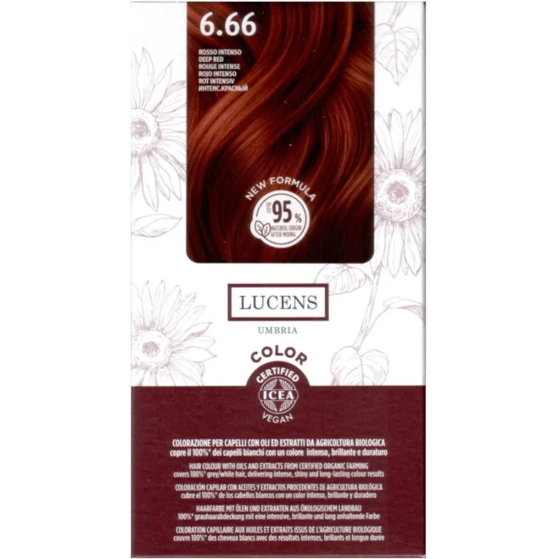 Vopsea de Par fara Amoniac Rosu Intens 6.66 50ml LUCENS UMBRIA — preț și oferte