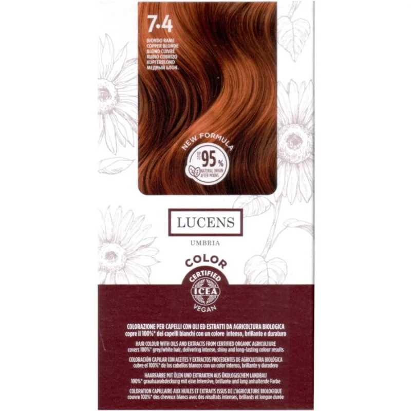 Vopsea de Par fara Amoniac Blond Aramiu 7.4 50ml LUCENS UMBRIA — preț și oferte