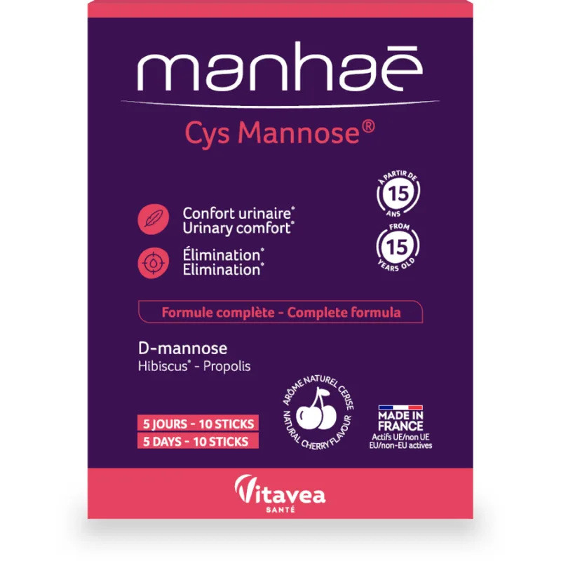 Cys Mannose 10 stick-uri Vitavea, MANHAE — preț și oferte