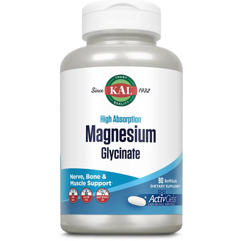 Magnesium Glycinate ActivGels 90cps gelatinoase moi Secom, Kal — preț și oferte