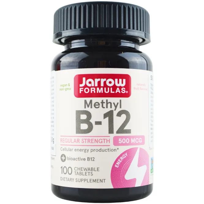 Methyl B-12 (Vitamina B12) 500mcg 100tb masticabile Secom, Jarrow Formulas — preț și oferte