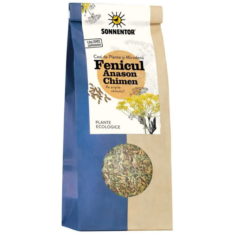 Ceai de Fenicul, Anason, Chimen Ecologic/Bio 150g SONNENTOR — preț și oferte