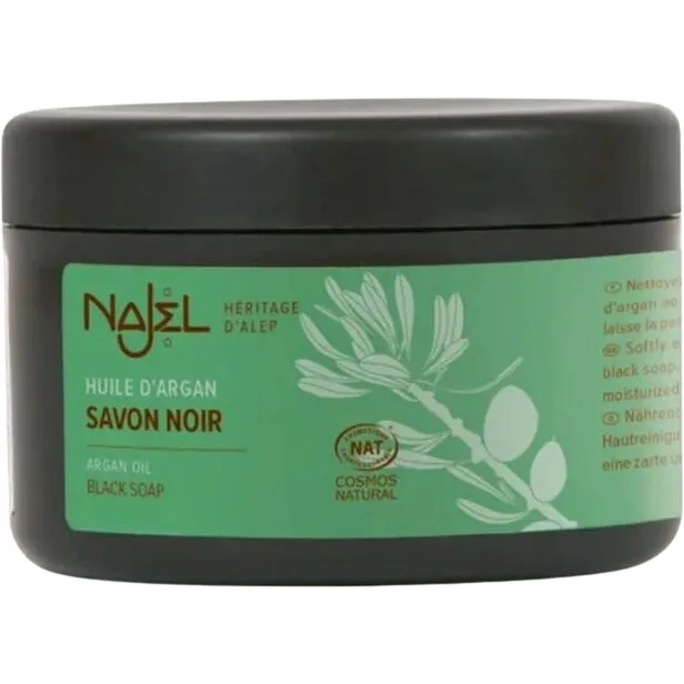 Sapun Negru de Alep Exfoliant cu Ulei de Argan 180g NAJEL — preț și oferte