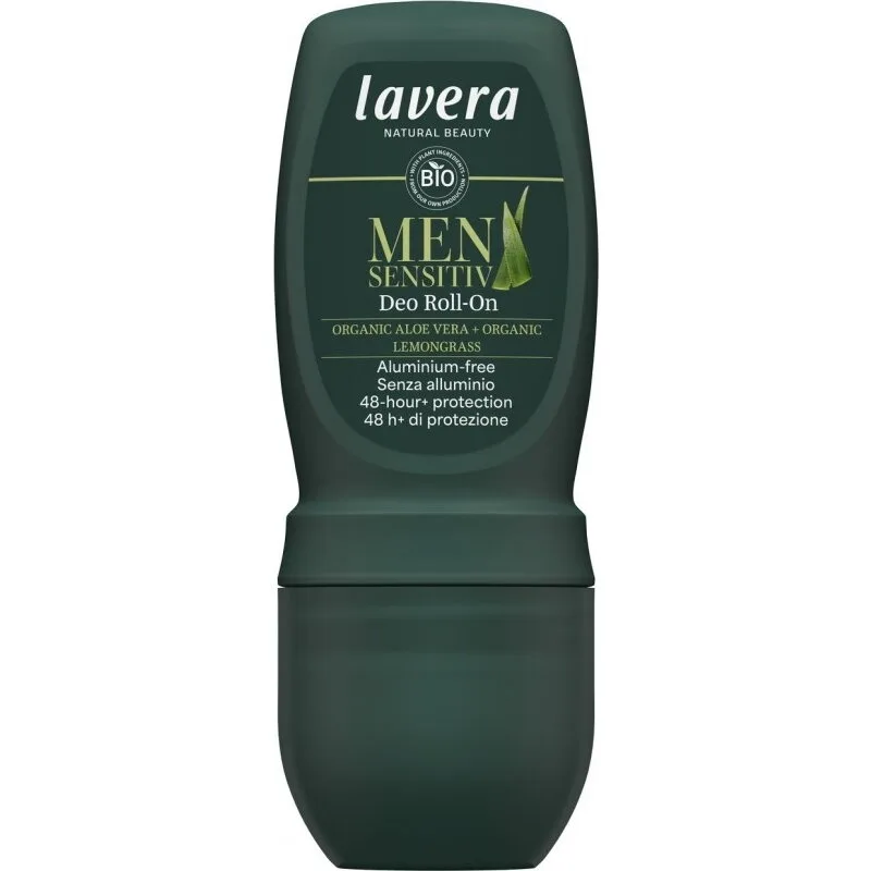 Deodorant Roll-On pentru Barbati cu Aloe Vera si Lemongrass fara Aluminiu Men Sensitive 50ml LAVERA — preț și oferte