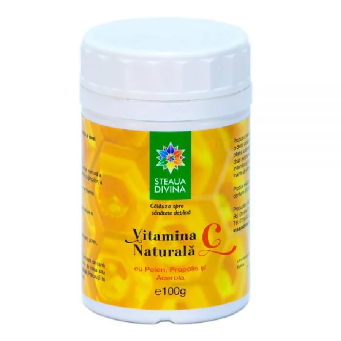 Vitamina C cu propolis, polen si acerola 100g, Steaua Divina — preț și oferte