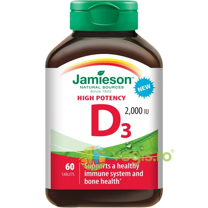 Vitamina D3 2000UI 60cpr JAMIESON — preț și oferte