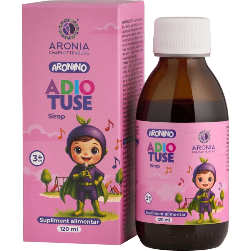 Aronino Adio Tuse - Sirop Natural pentru Copii pentru Calmarea Tusei si Linistirea Gatului Sensibil 120ml ARONIA CHARLOTTENBURG — preț și oferte