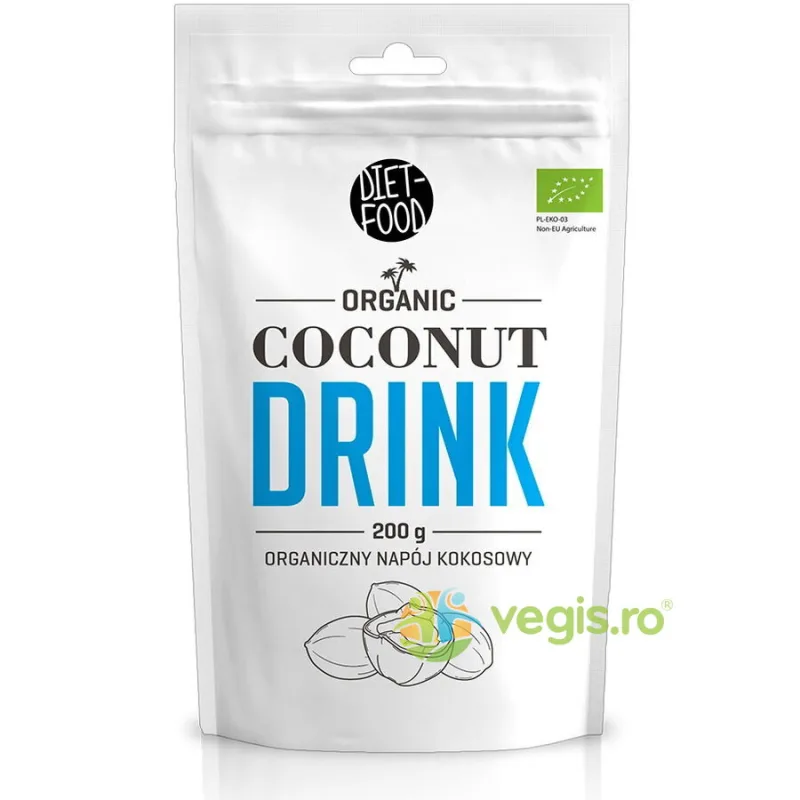 Bautura Pulbere din Cocos Ecologica/Bio 200g DIET FOOD — preț și oferte