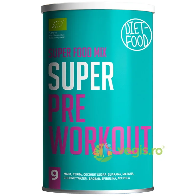 Super Mix Pre-Antrenament Ecologic/Bio 300g DIET FOOD — preț și oferte