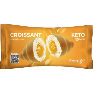 Croissant Keto Proteic cu Crema de Caise fara Zahar Low Carb 50g