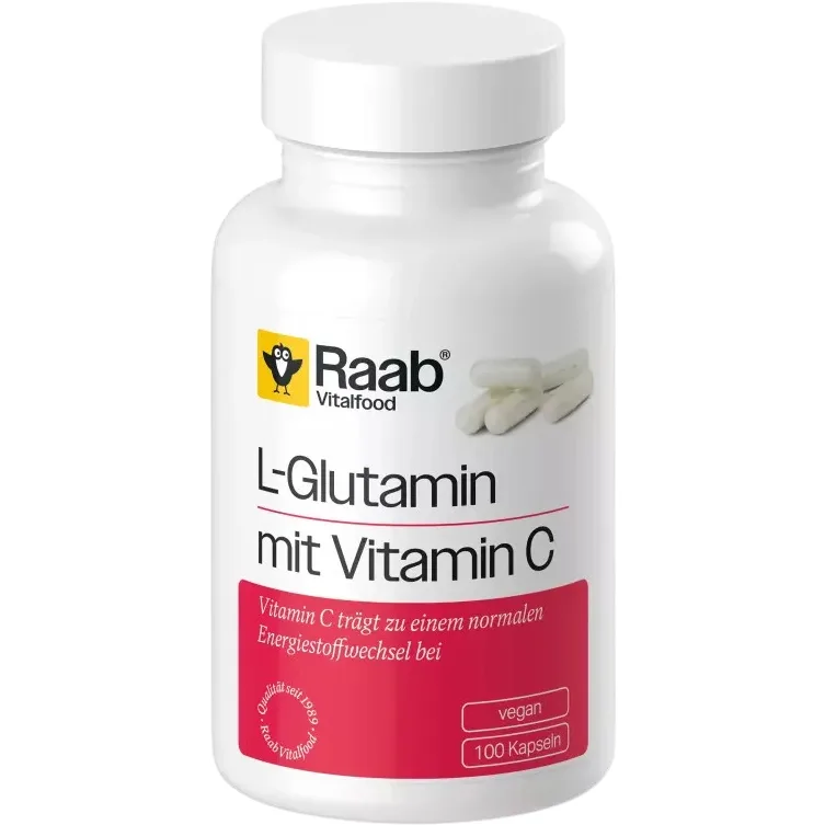 L-Glutamine cu Vitamina C 480mg 100cps RAAB — preț și oferte
