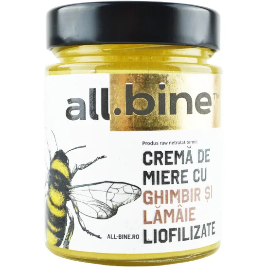 Crema de Miere cu Ghimbir si Lamaie Liofilizate 300g — preț și oferte