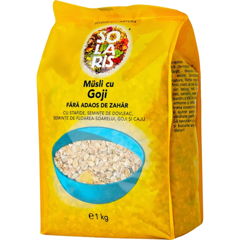 Musli cu Goji fara Zahar Adaugat 1kg SOLARIS — preț și oferte
