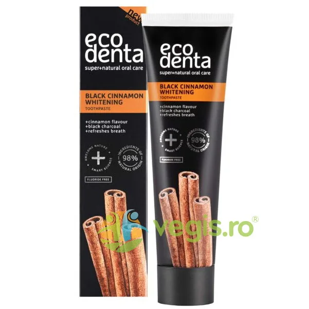 Pasta de Dinti pentru Albire cu Scortisoara si Crabune Negru 100ml ECODENTA — preț și oferte