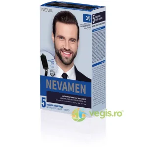 Vopsea de Par pentru Barbati fara Amoniac Saten Brunet Natural 3/0 Nevamen 150ml