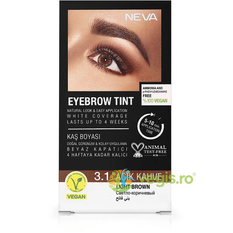 Vopsea Permanenta pentru Sprancene Saten Deschis fara Amoniac 30ml NEVA — preț și oferte