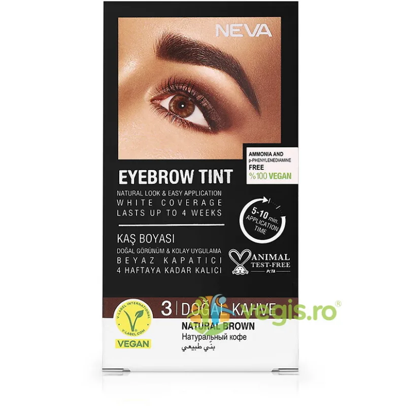 Vopsea Permanenta pentru Sprancene Saten Natural fara Amoniac 30ml NEVA — preț și oferte