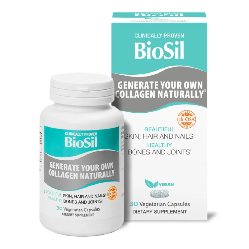 Colagen natural, 30 capsule vegane, Biosil — preț și oferte