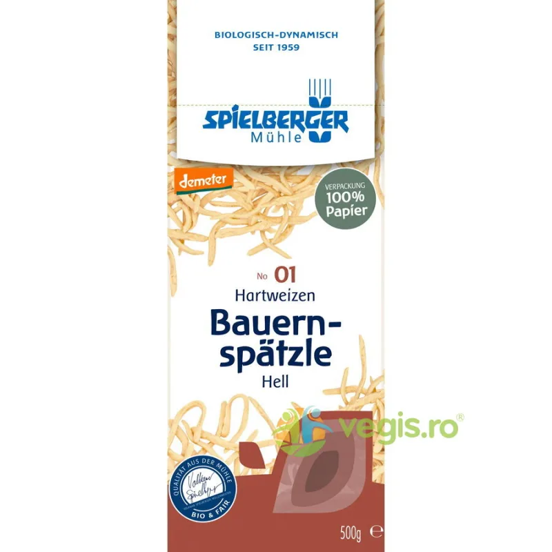 Paste Bavareze Spaetzle Ecologice/Bio 500g SPIELBERGER — preț și oferte