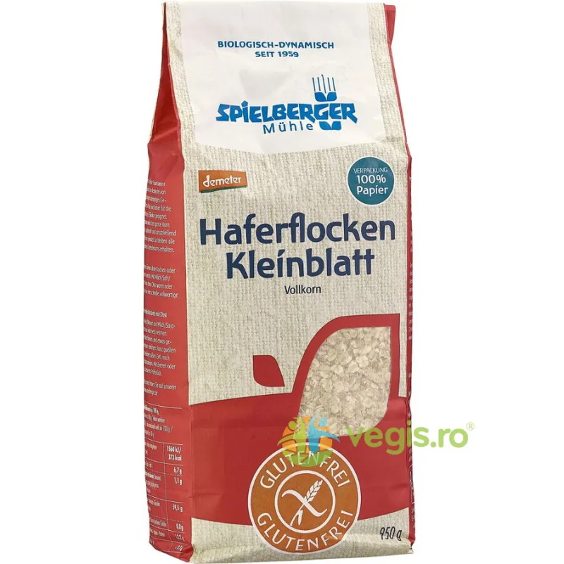 Fulgi Mici de Ovaz Integrali Demeter fara Gluten Ecologici/Bio 950g SPIELBERGER — preț și oferte