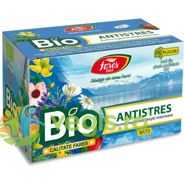 Ceai Antistres Ecologic/Bio 20 plicuri FARES — preț și oferte